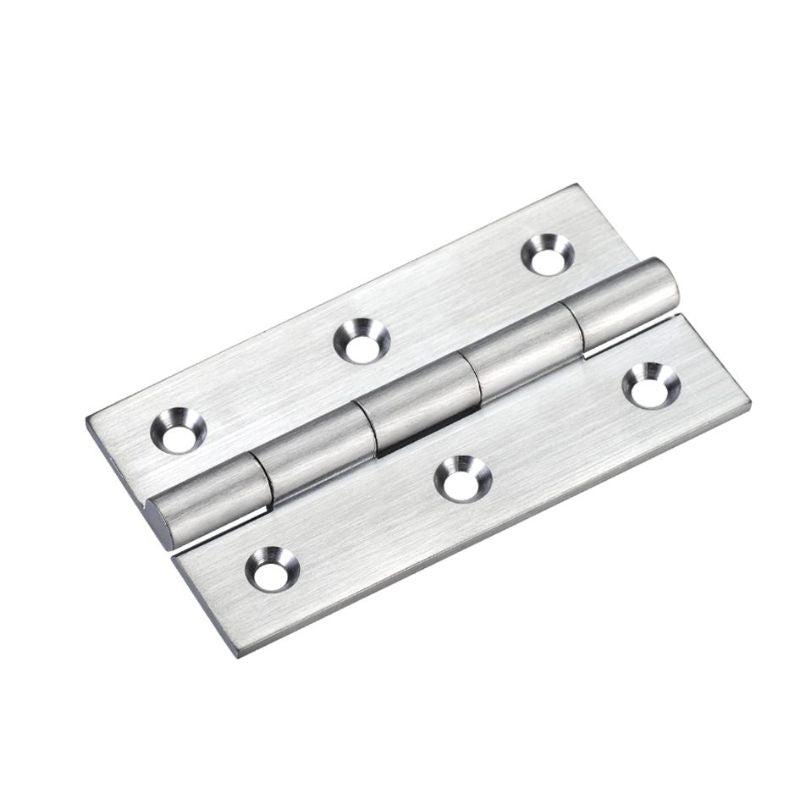 Zoo Solid Drawn Brass Butt Hinge - 64 x 35 x 2mm-Satin Chrome