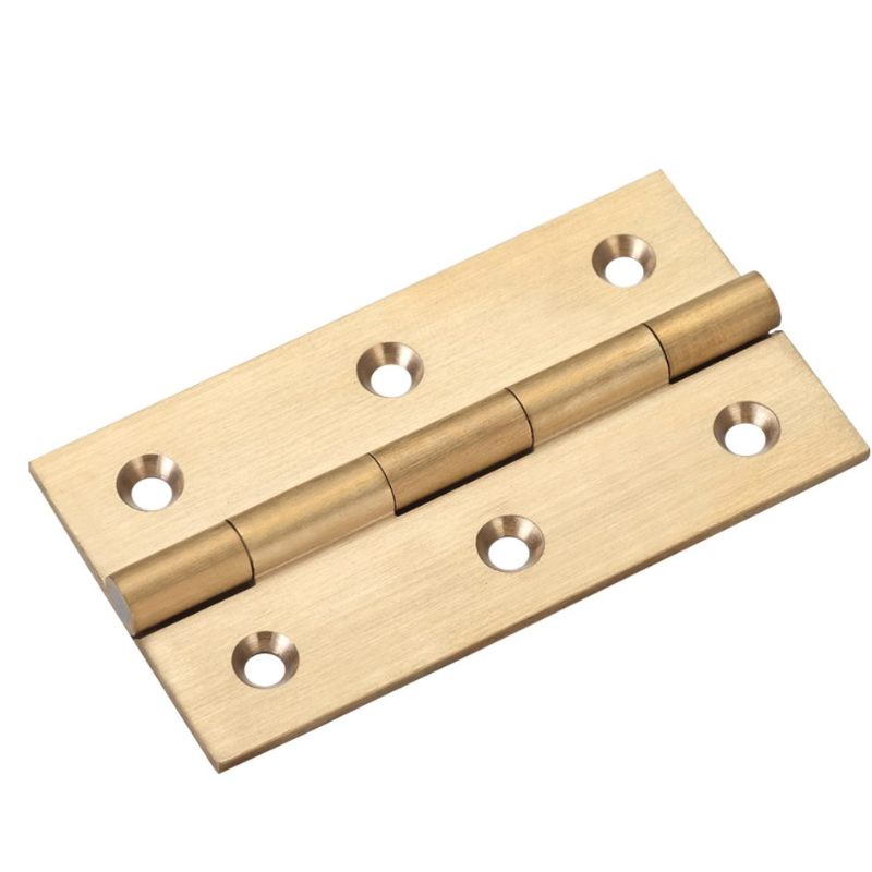 Zoo Solid Drawn Brass Butt Hinge - 75 x 41 x 2mm-Satin Brass