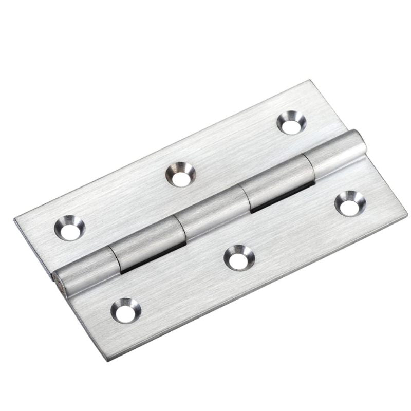 Zoo Solid Drawn Brass Butt Hinge - 75 x 41 x 2mm-Satin Chrome