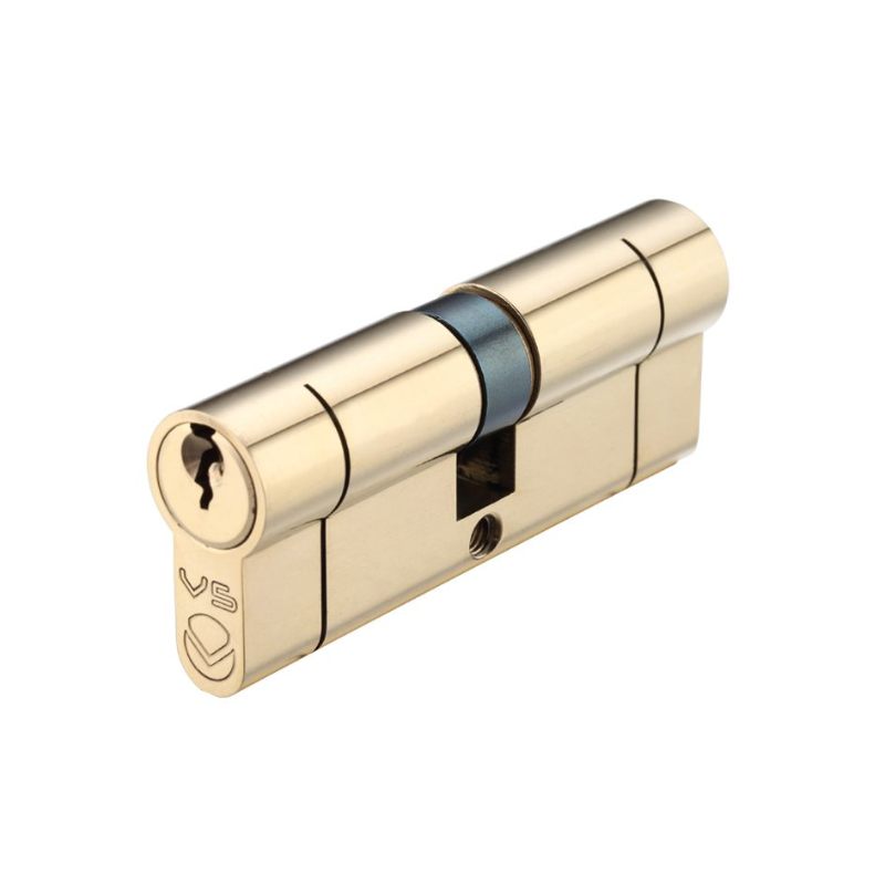 Zoo V5 80mm Euro Double Cylinder Cylinder Keyed to Differ -Polished Brass