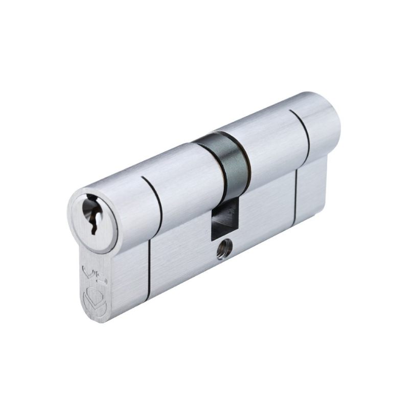 Zoo V5 80mm Euro Double Cylinder Cylinder Keyed to Differ -Satin Chrome