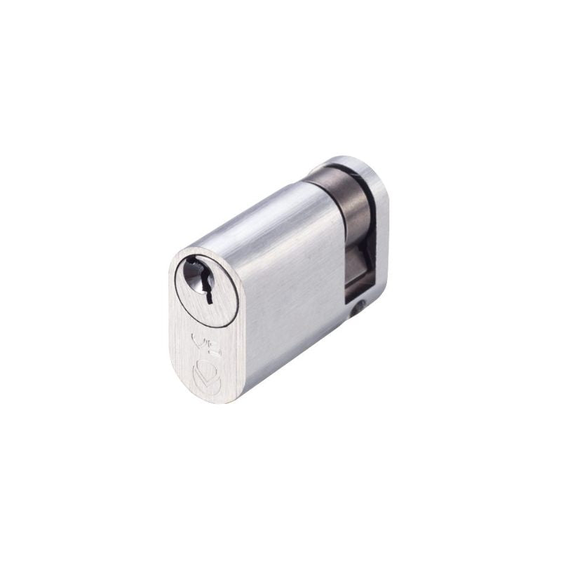 Zoo V5 45mm oval Single Cylinder Keyed to Differ -Satin Chrome