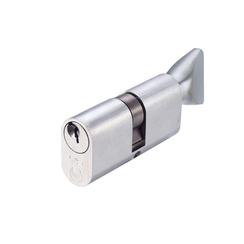 Zoo V5 60mm Oval Double Cylinder Keyed to Differ -Satin Chrome