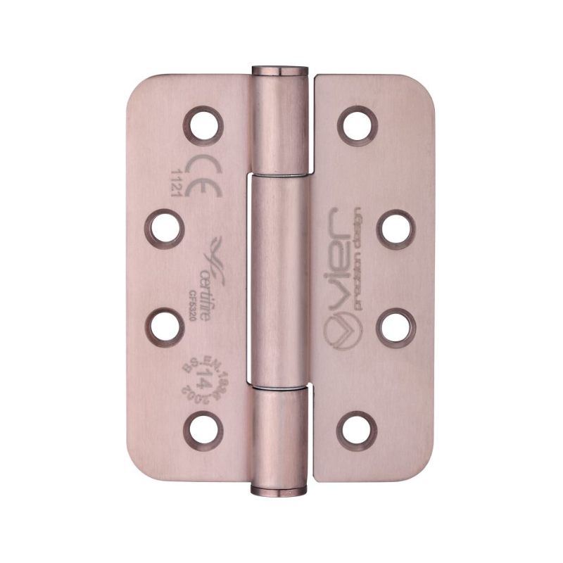 Zoo Grade 14 Concealed Bearing Hinge Stainless Steel Radius - Grade 201 - 102 x 76 x 3mm-PVD Bronze