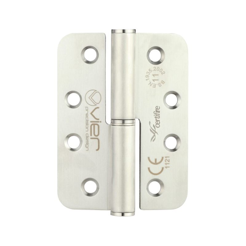 Zoo Grade 11 Lift Off Hinge Stainless Steel - Radius - Grade 201 - 102 x 76 x 3mm - Right Hand-Satin Stainless