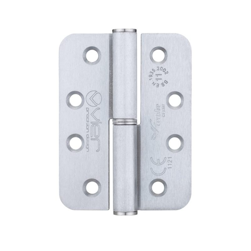 Zoo Grade 11 Lift Off Hinge Steel - Radius - Satin Chrome - 102 x 76 x 3mm - Left Hand-Satin Chrome