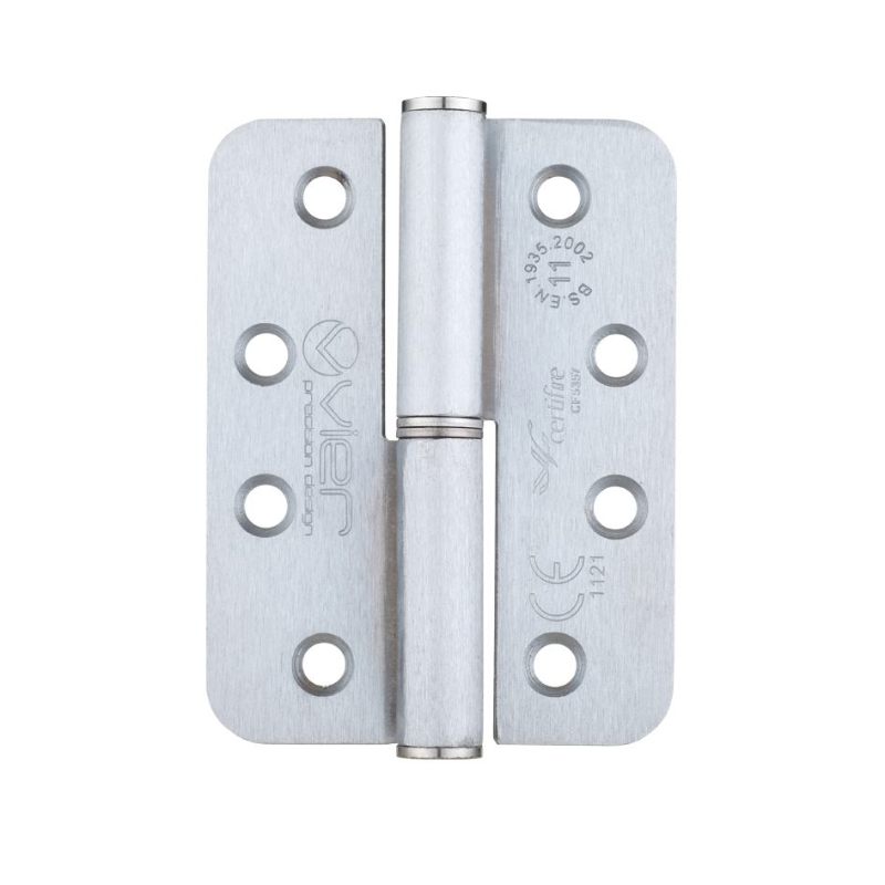 Zoo Grade 11 Lift Off Hinge Steel - Radius - Satin Chrome - 102 x 76 x 3mm - Right Hand-Satin Chrome