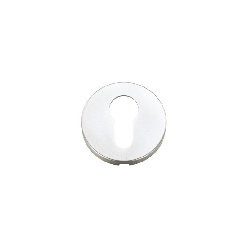 Zoo Escutcheons Euro Profile 53mm dia-Satin Aluminium