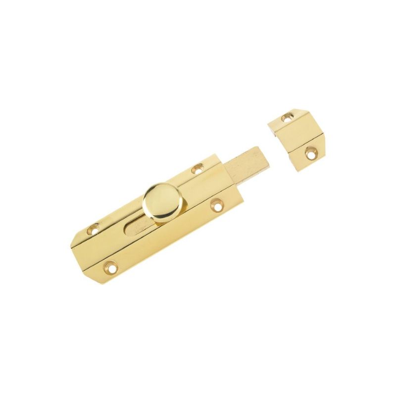 Zoo Surface Bolt 102mm-Polished Brass