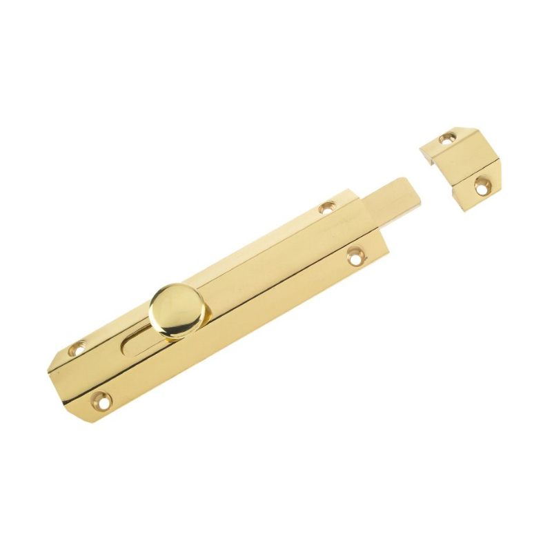 Zoo Surface Bolt 150mm-Polished Brass