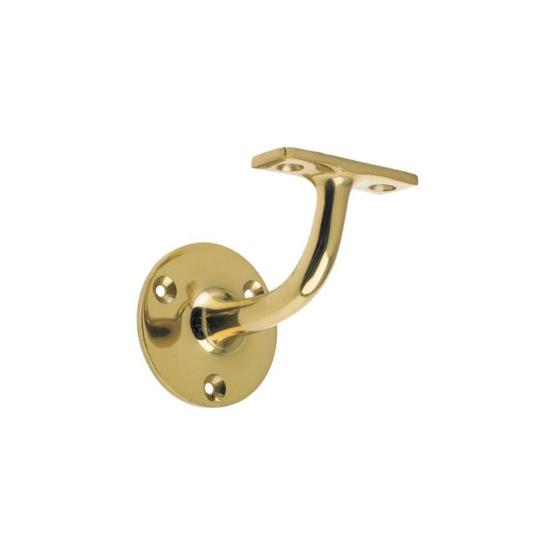 Zoo Handrail Bracket (Heavyweight)-Polished Brass