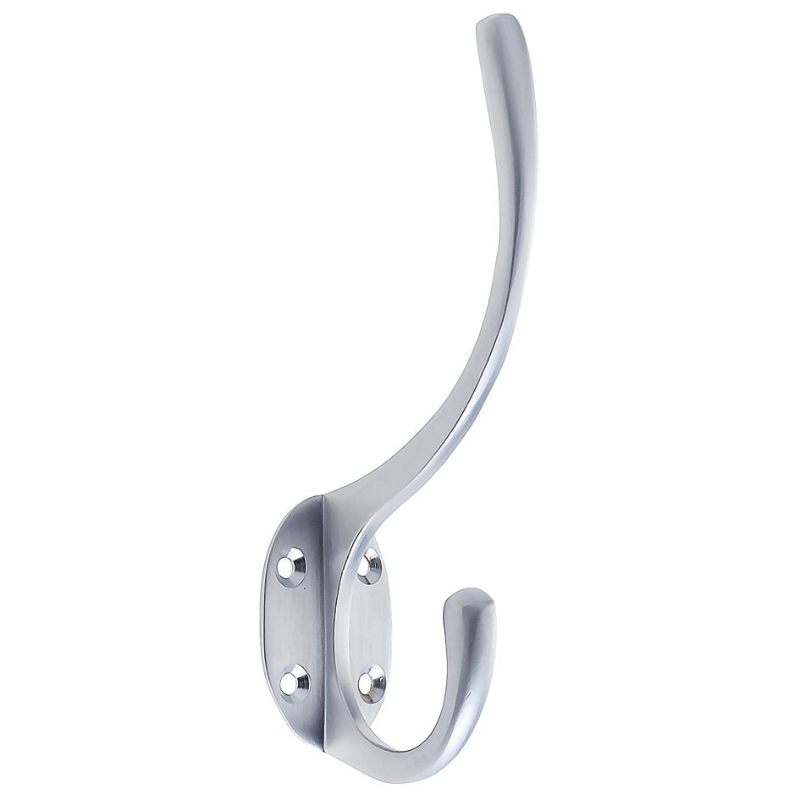 Zoo Hat and Coat Hook 5" Height 2" Projection-Satin Chrome