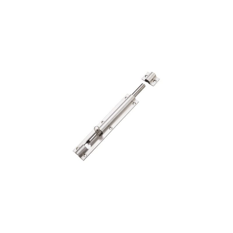 Zoo Barrel Bolt 200mm x 40mm including Keeps and Screws-Satin Stainless