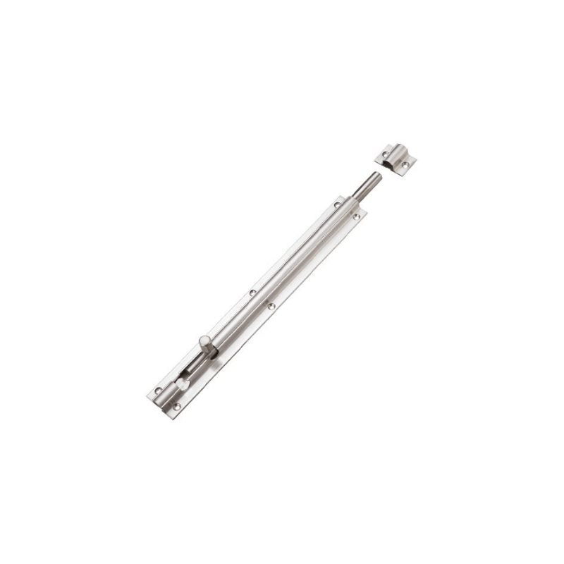 Zoo Barrel Bolt 300mm x 40mm including Keeps and Screws-Satin Stainless