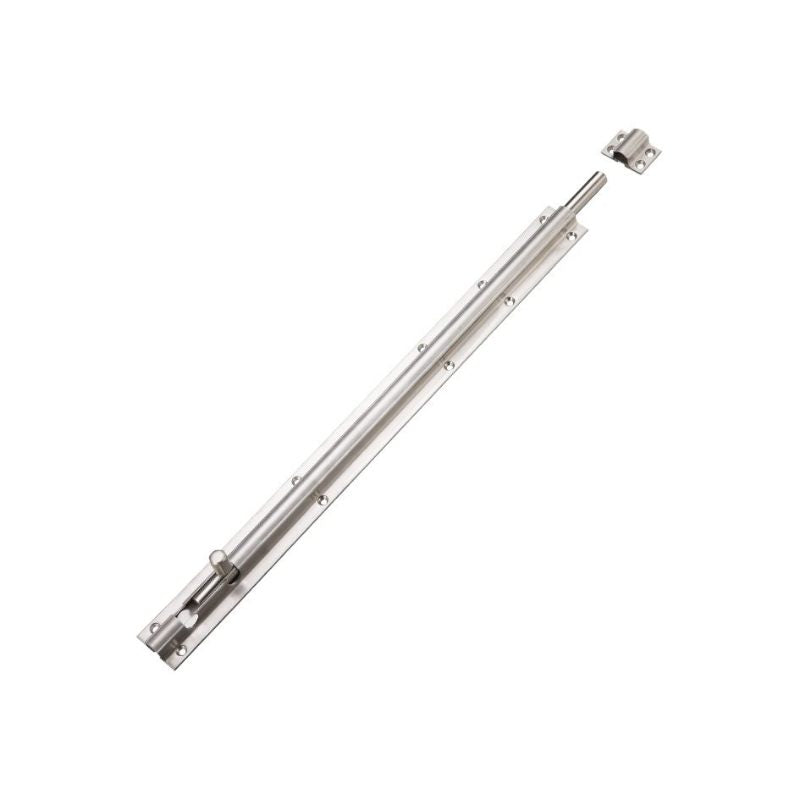 Zoo Barrel Bolt 450mm x 40mm including Keeps and Screws-Satin Stainless