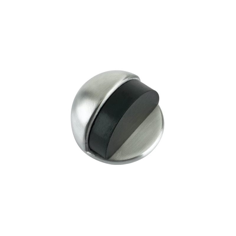 Zoo Door Stop - Floor Mounted Oval - 45mm dia-Satin Stainless