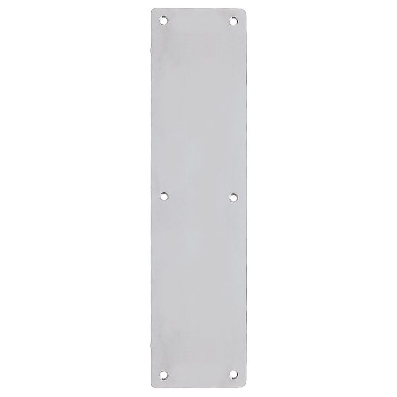 Zoo Finger Plate - Blank (Radius) 75mm x 300mm-Satin Stainless