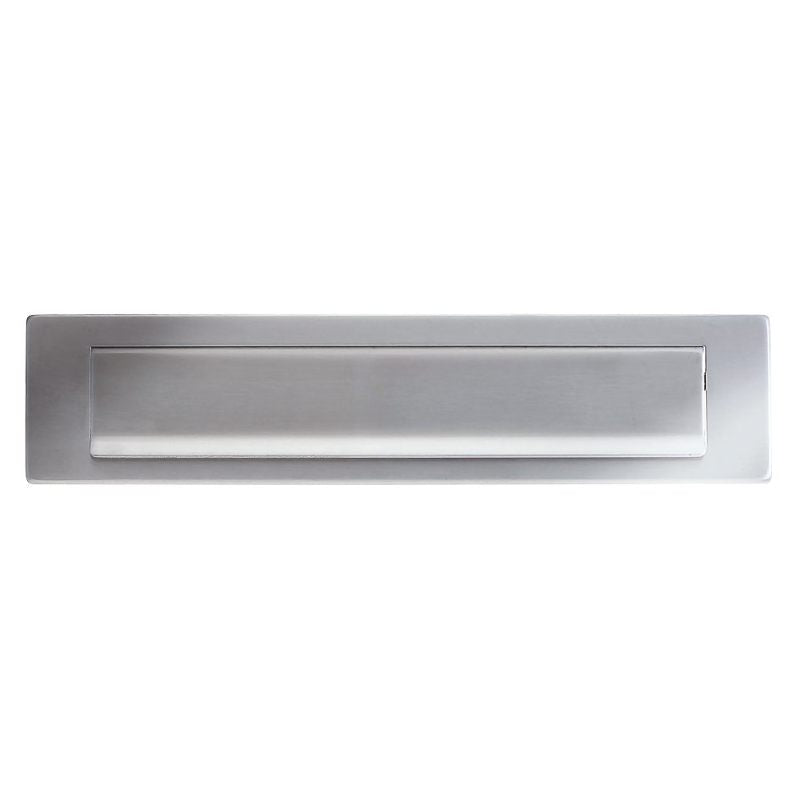 Zoo Letter Plate - 340mm x 75mm - 312mm c/c-Satin Stainless