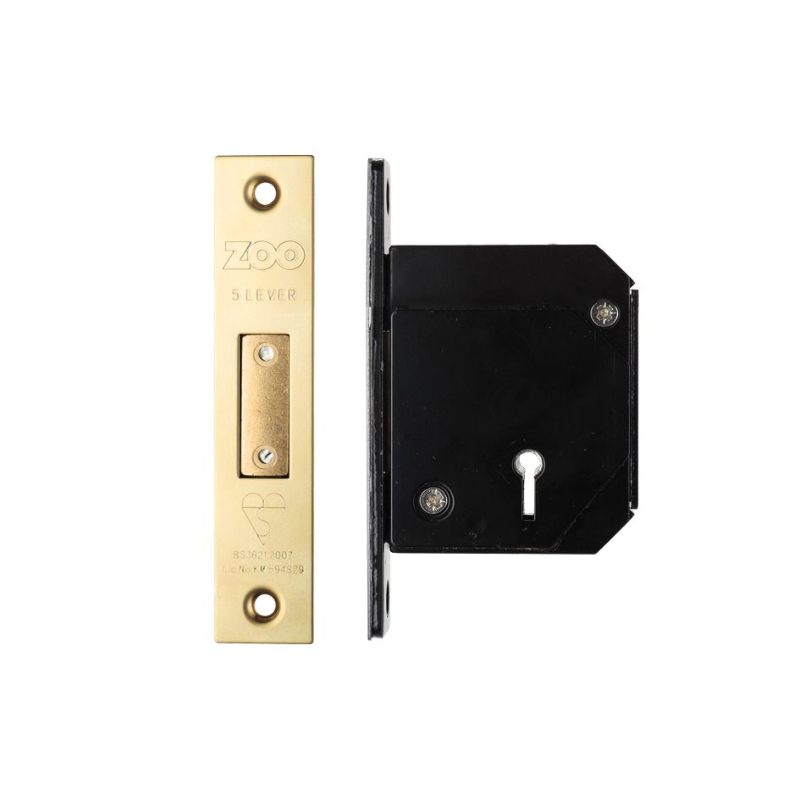 Zoo British Standard 5 Lever Deadlock - 67mm c/w Esc - Chubb Retro Fit 3G114-PVD