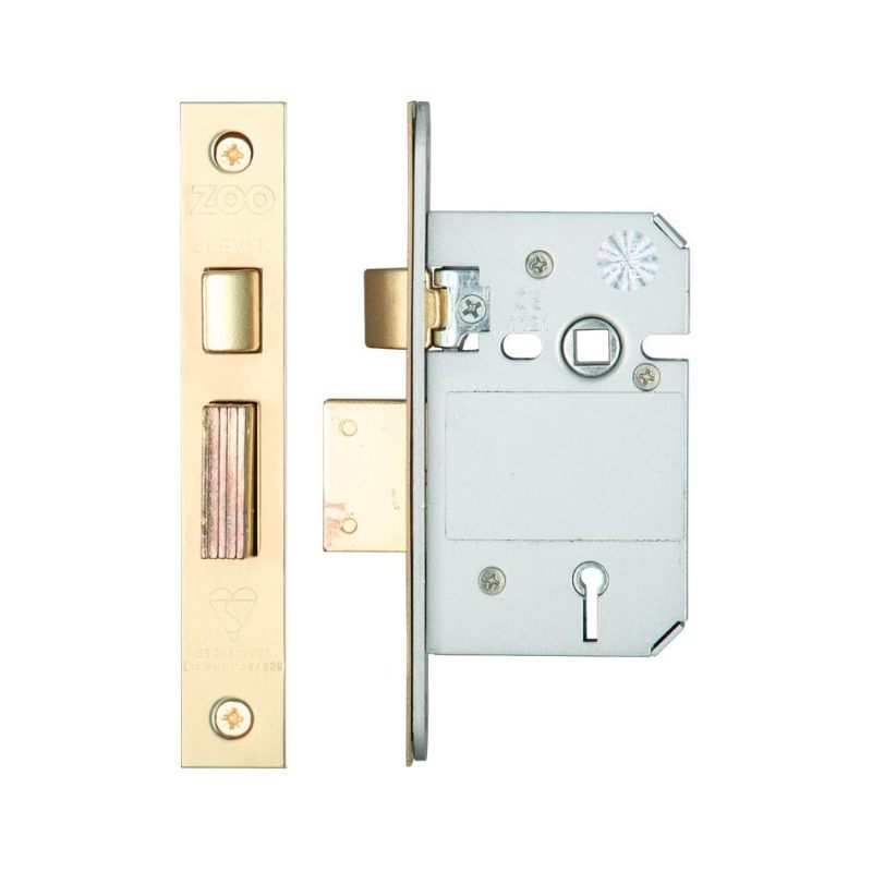 Zoo British Standard 5 Lever Sashlock - 64mm-PVD