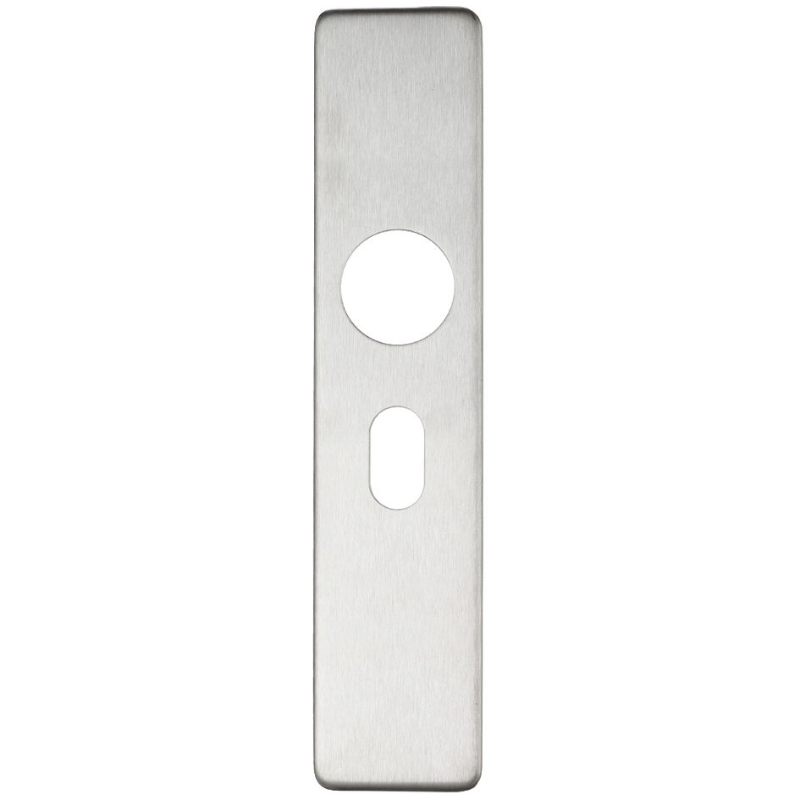 Zoo Cover plate for 19 mm and 22mm RTD Lever on Backplate - Oval Profile 48.5mm-Satin Stainless