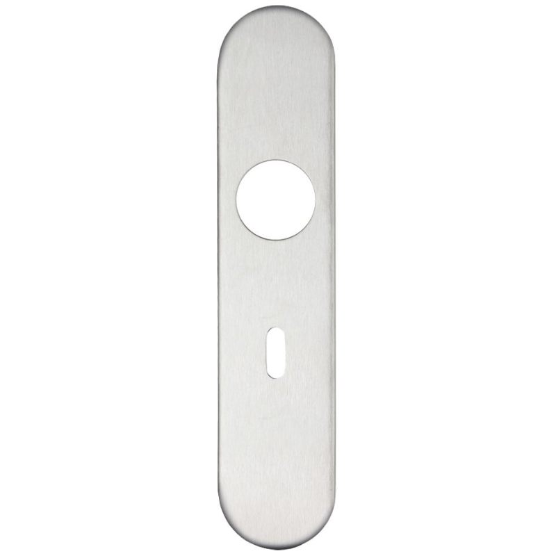 Zoo Radius Cover plate for 19 mm and 22mm RTD Lever on Backplate - Lock 57mm-Satin Stainless