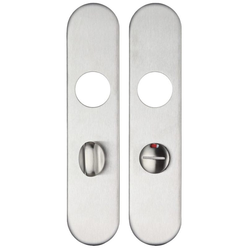 Zoo Radius Cover plate for 19 mm and 22mm RTD Lever on Backplate - Bathroom 57mm-Satin Stainless