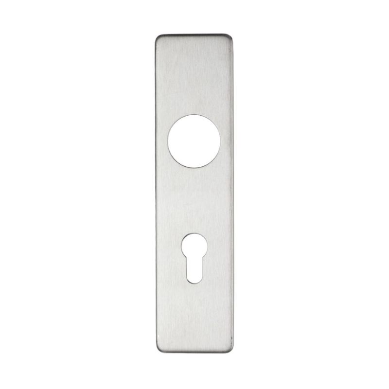 Zoo Cover plate for 19 mm RTD Lever on Short Backplate - Din Euro Profile/72mm Centres - 45mm x 180mm-Satin Stainless