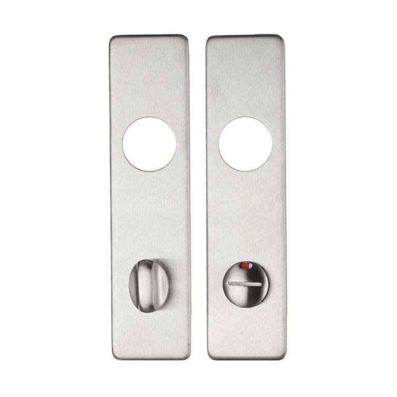 Zoo Cover plate for 19 mm RTD Lever on Short Backplate - Din Bathroom/78mm Centres - 45mm x 180mm-Satin Stainless