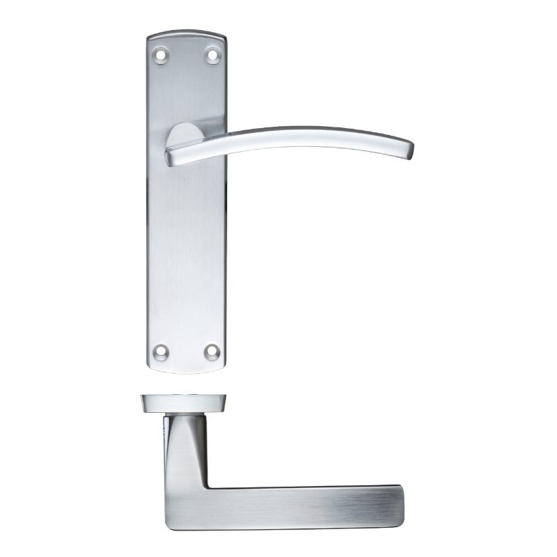 Zoo Toledo Lever Latch on Backplate 170mm x 40mm-Satin Chrome